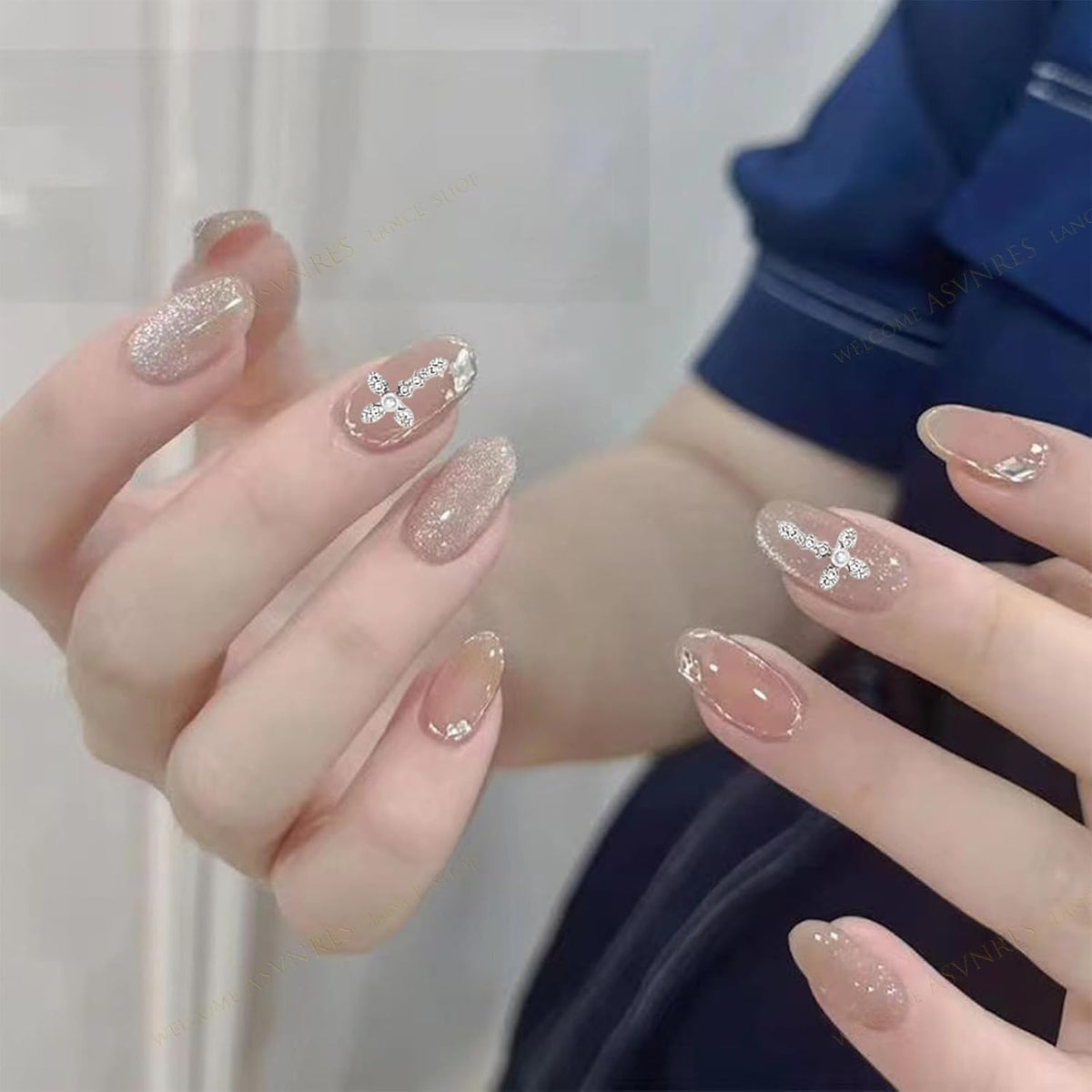 3D Cross Nail Charms, Gold and Silver, 30 Piece