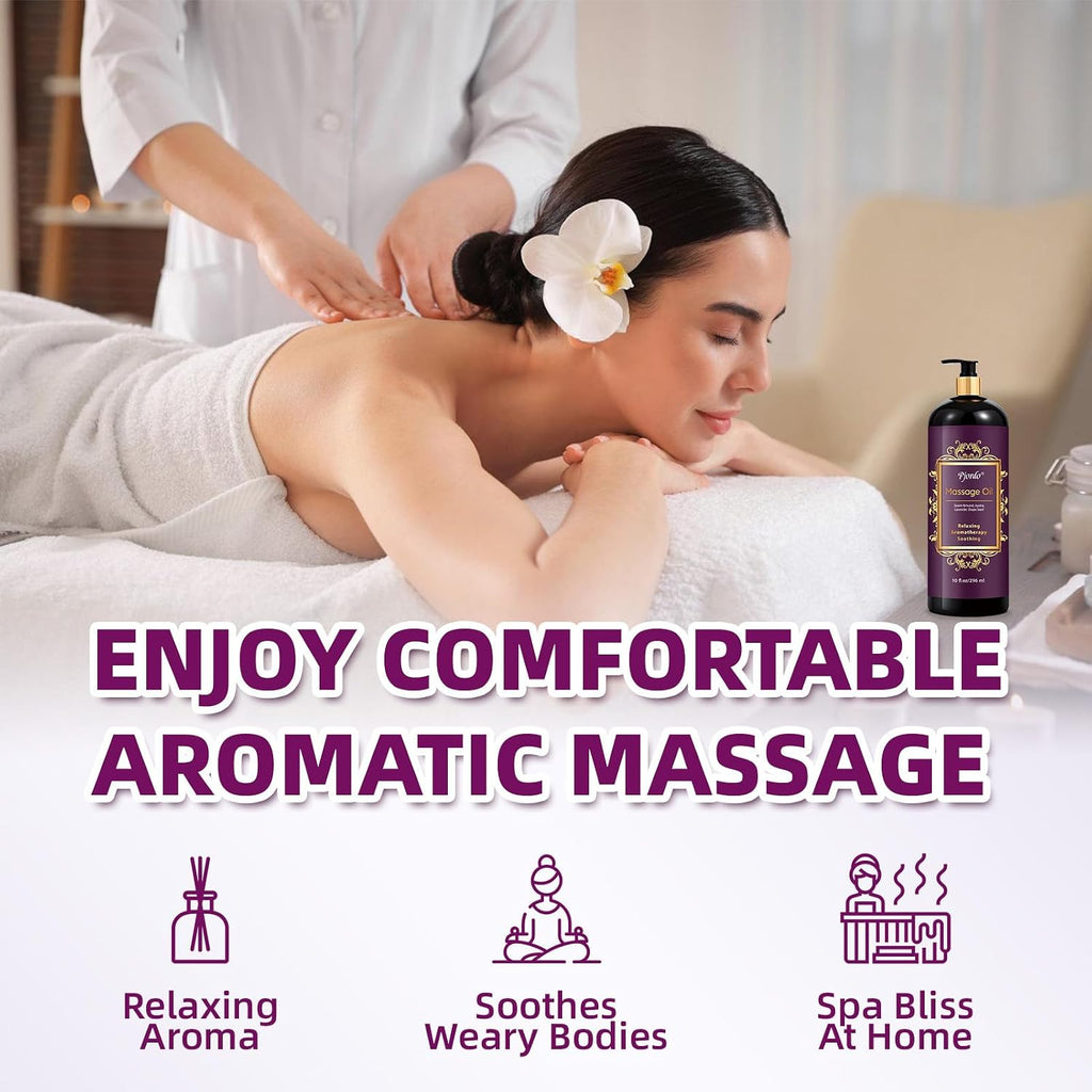 Lavender Massage & Body Oil - 10 Oz