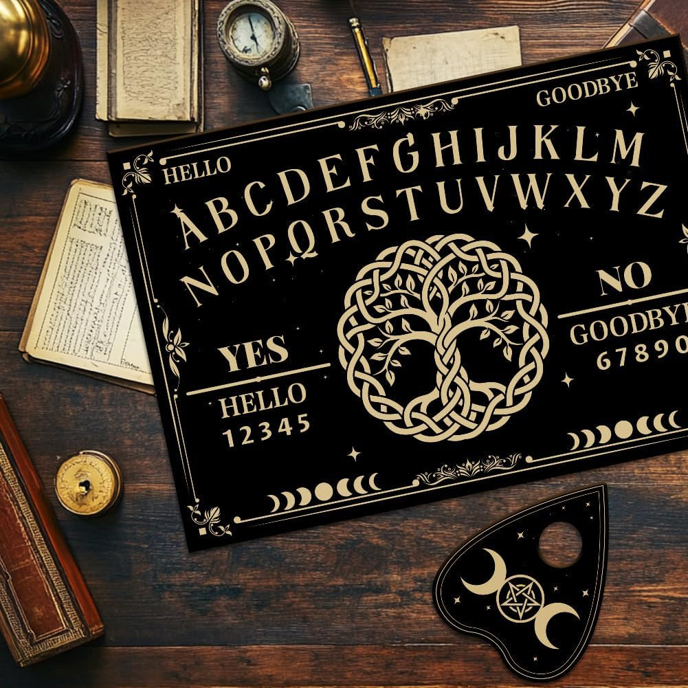 Tree of Life Wooden Spirit Board with Planchette