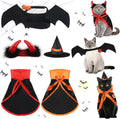 5-Piece Vampire Witch Bat Wings Halloween Costume Set for Cats and Small Dogs
