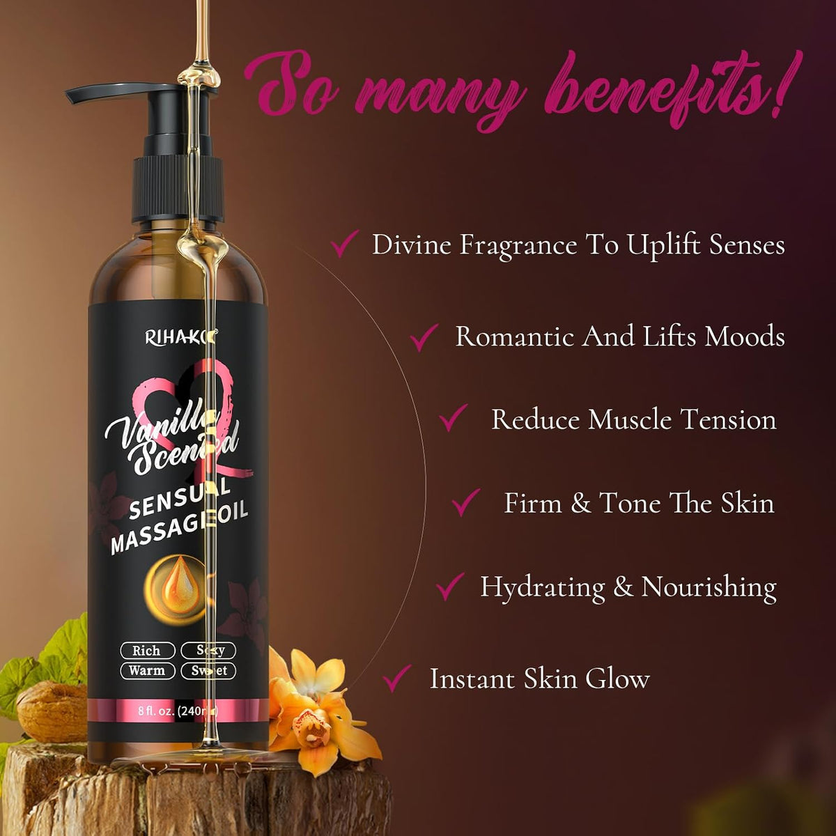 Vanilla Sensual Massage Oil for Couples