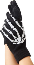 Glow in the Dark Skeleton Fingerless Gloves