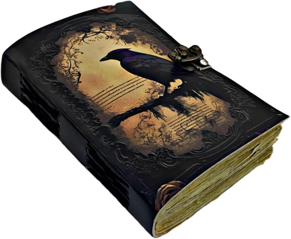 Raven Leather Book of Shadows Grimoire Journal