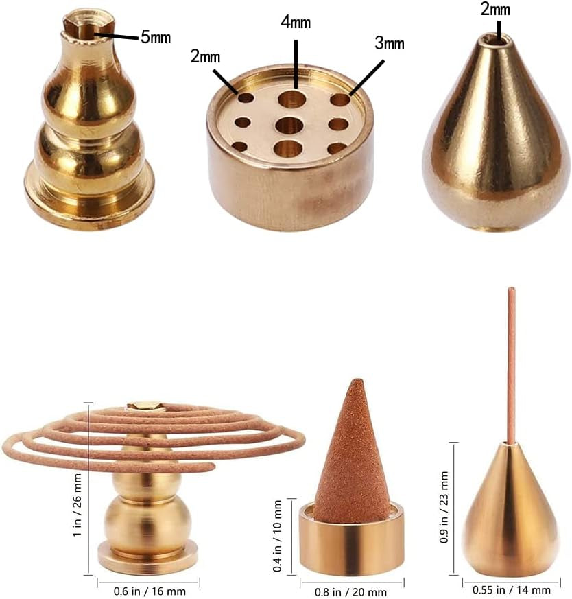 Brass Incense Holders - Set of 3