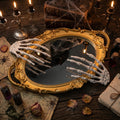 Skeleton Hand Gothic Oval Mirror