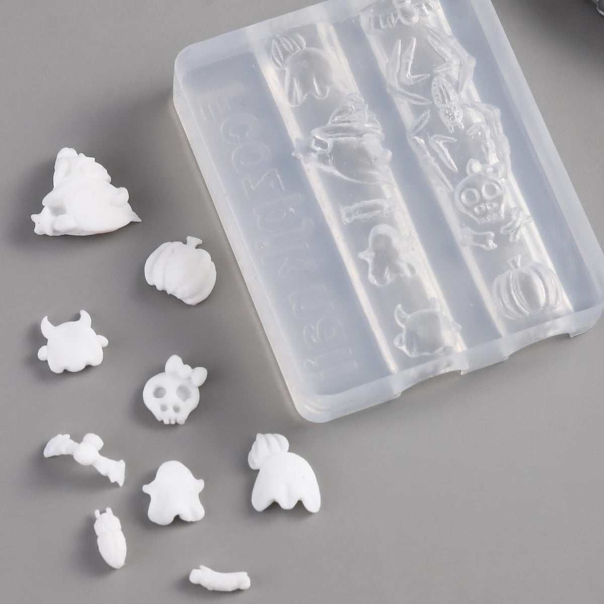 Silicone Nail Art Molds: 3D Bat and Spider