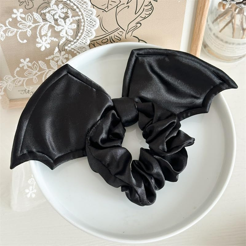 Black Bat Scrunchies, Gothic Hair Ties