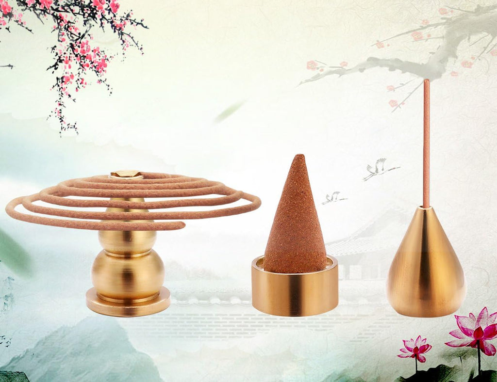 Brass Incense Holders - Set of 3