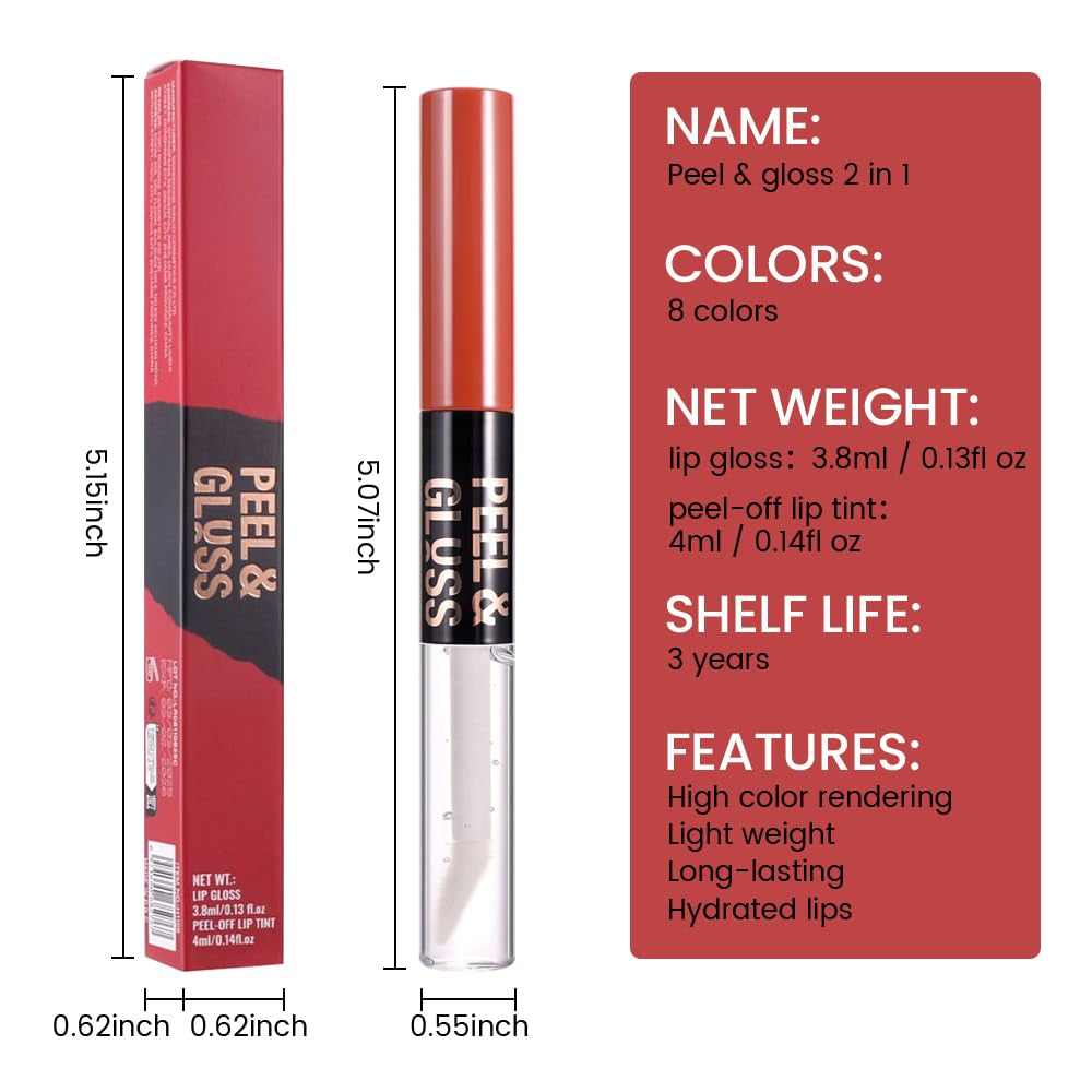 Dark Raspberry Peel-Off Lip Stain and Lip Oil Duo