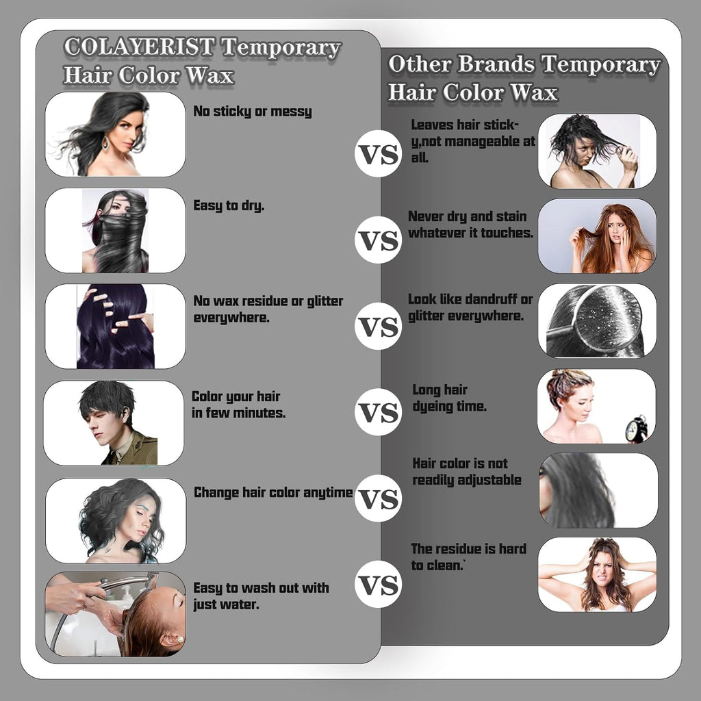 Black Temporary Hair Color Wax