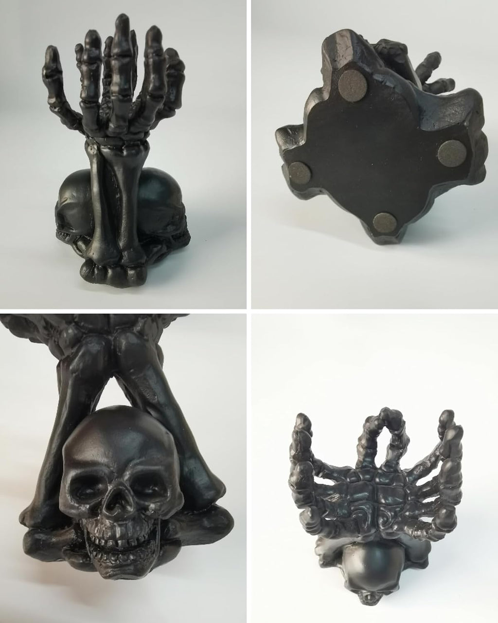 Skeleton Hand Candle & Ring Holder - Black Resin
