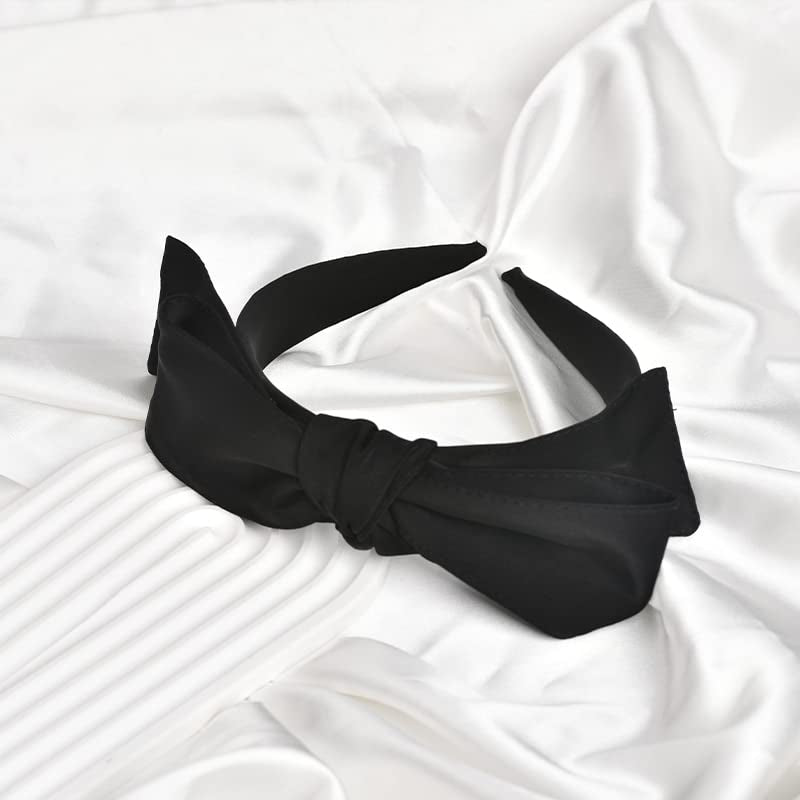 Oversized Black Bowknot Headband
