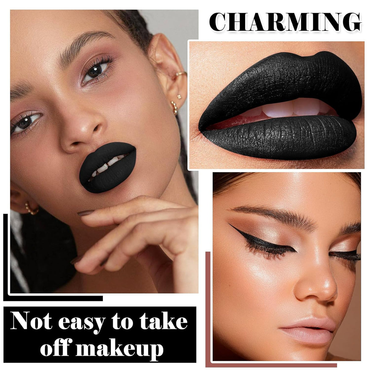 Black Liquid Lipstick and Lip Liner Set