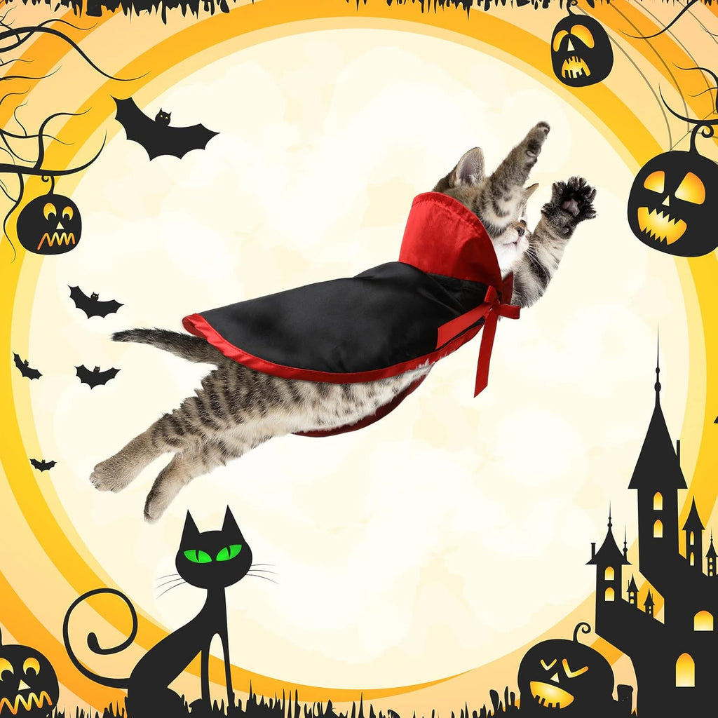5-Piece Vampire Witch Bat Wings Halloween Costume Set for Cats and Small Dogs