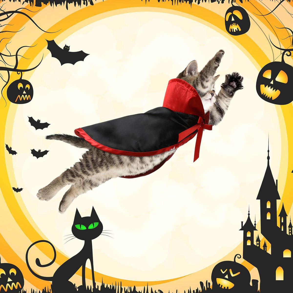 5-Piece Vampire Witch Bat Wings Halloween Costume Set for Cats and Small Dogs