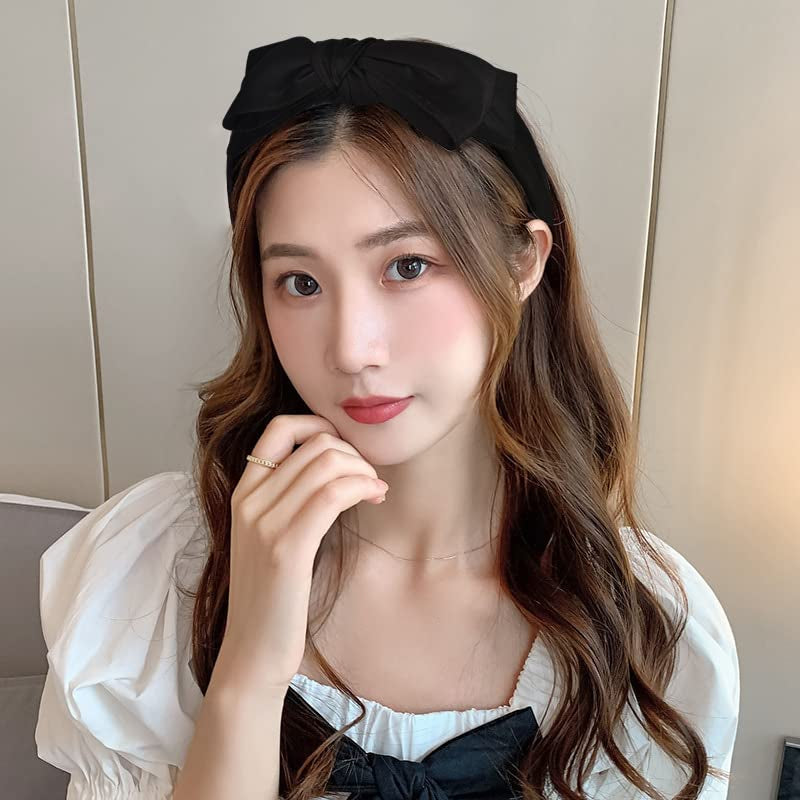 Oversized Black Bowknot Headband