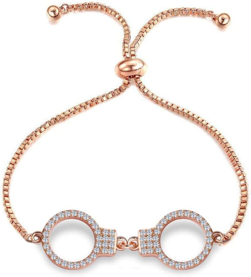Handcuff Bracelet - Rose Gold, Adjustable