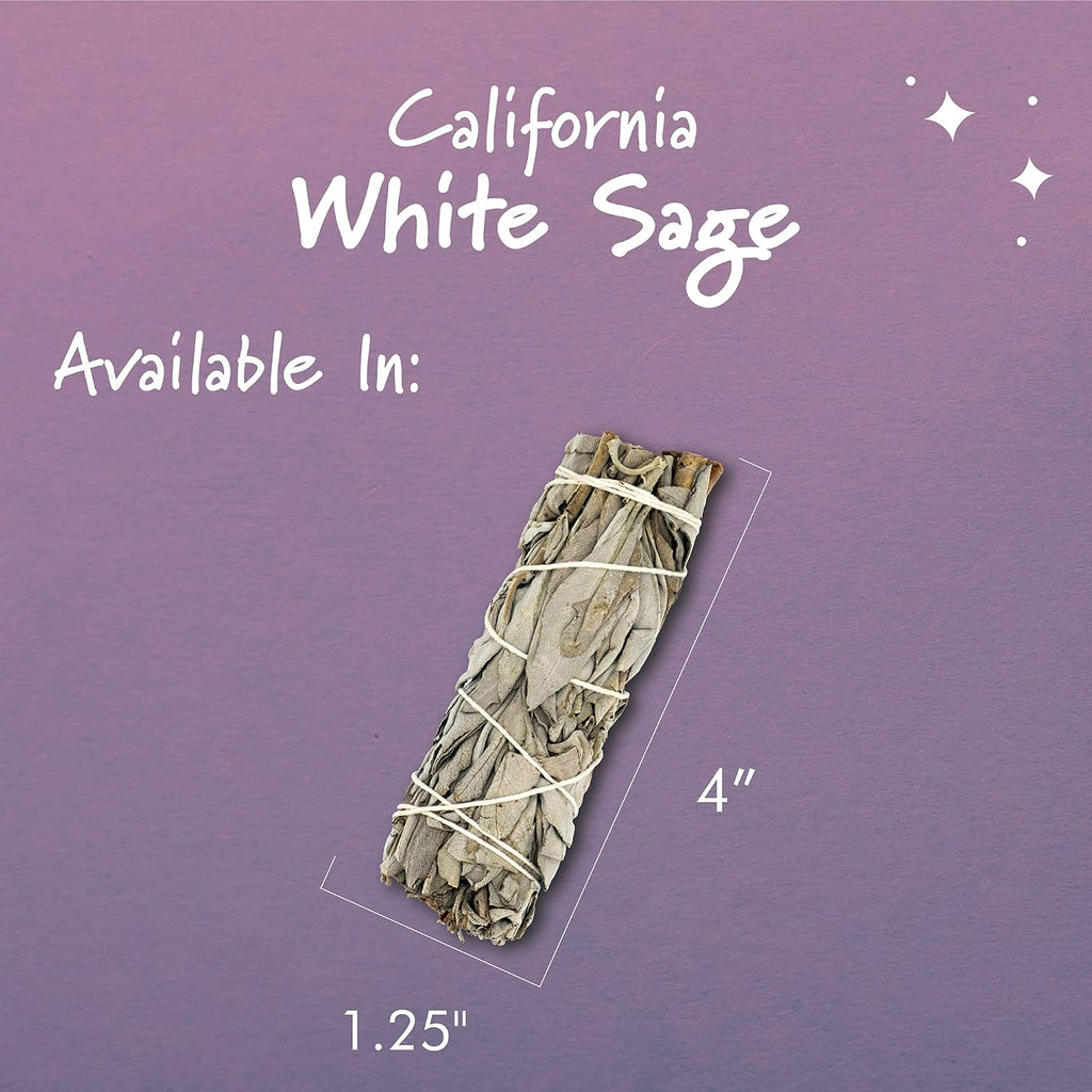Hand-Tied White Sage Smudge Sticks, 3 Pack