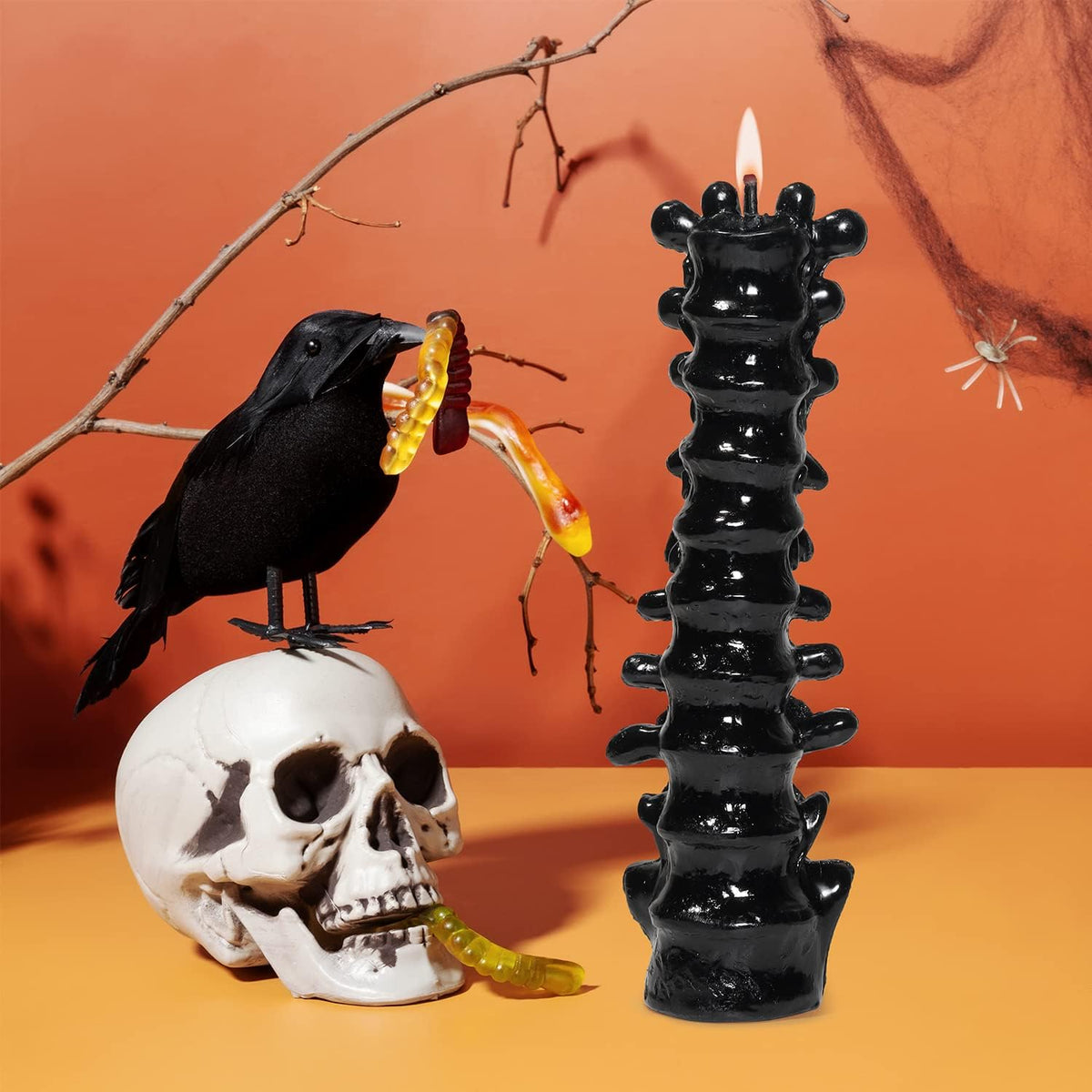 Black Spine Candle - Soy Wax, Cotton Wick