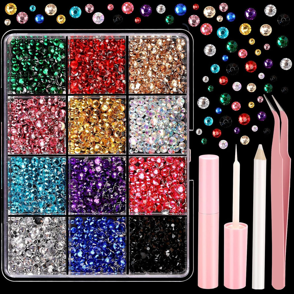 Face Rhinestone Gems Kit with Glue
