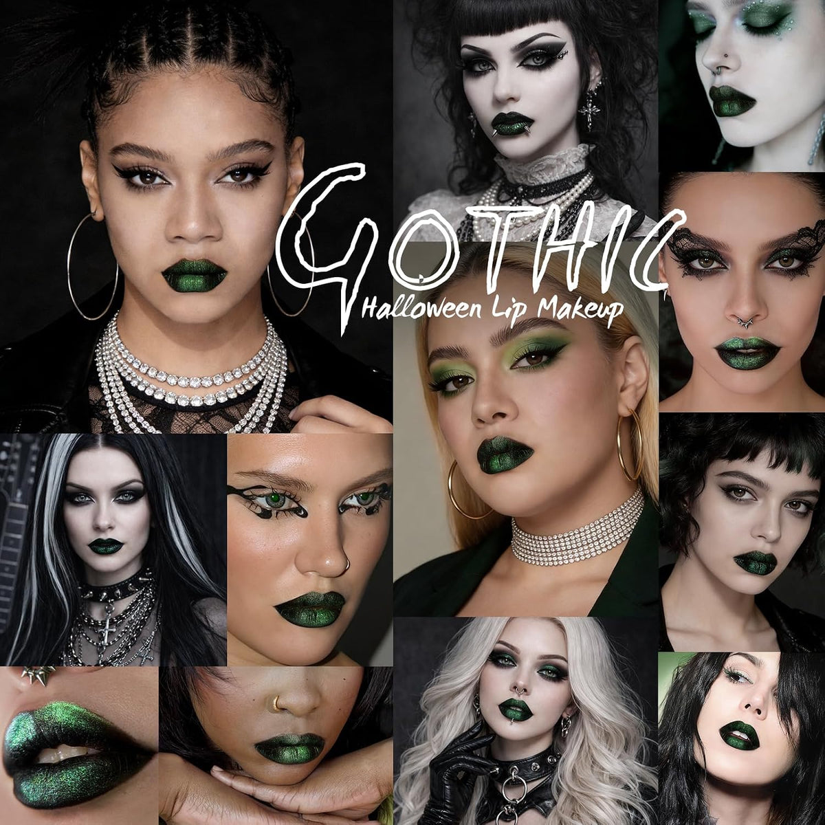 Wicked Green Shimmer Black Matte Lipstick