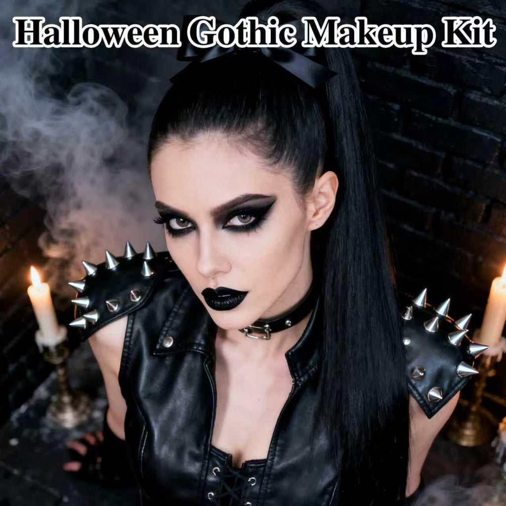 Black Witch Makeup Set: Eyeshadow Palette, Liquid Lipstick and Eyeliner