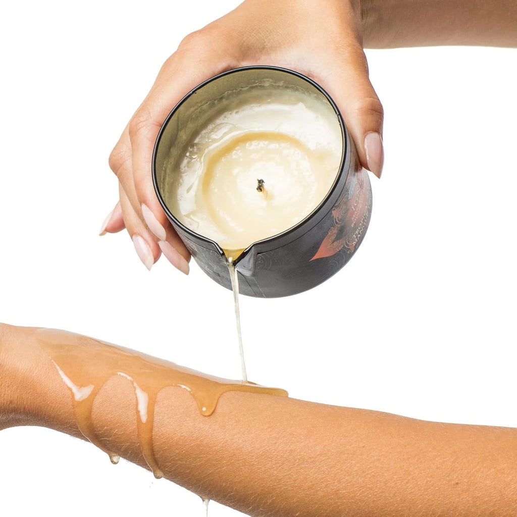 Coconut Oil and Soy Massage Candle That Melts into Warm Massage Oil, 6 Oz