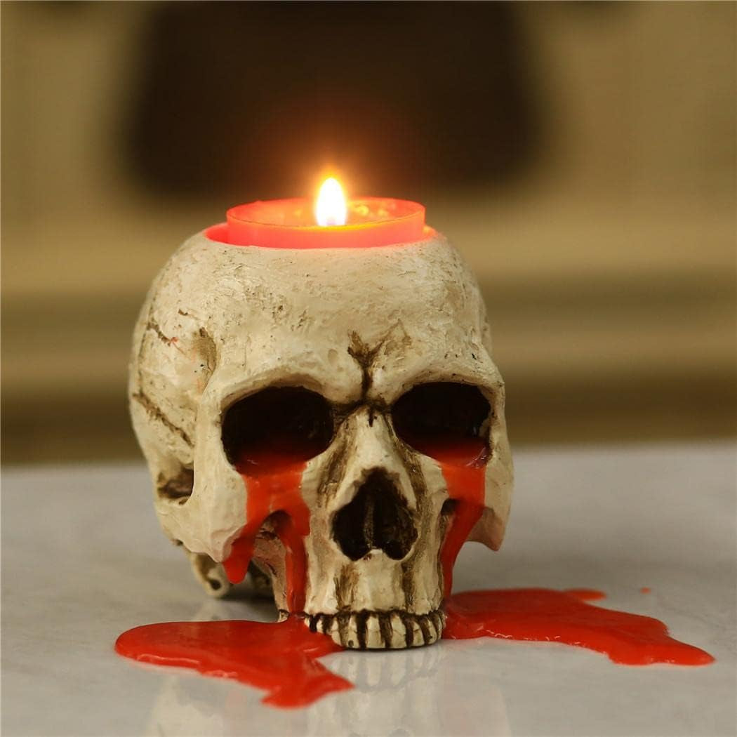 Mini Skull Resin Tea Light Holder