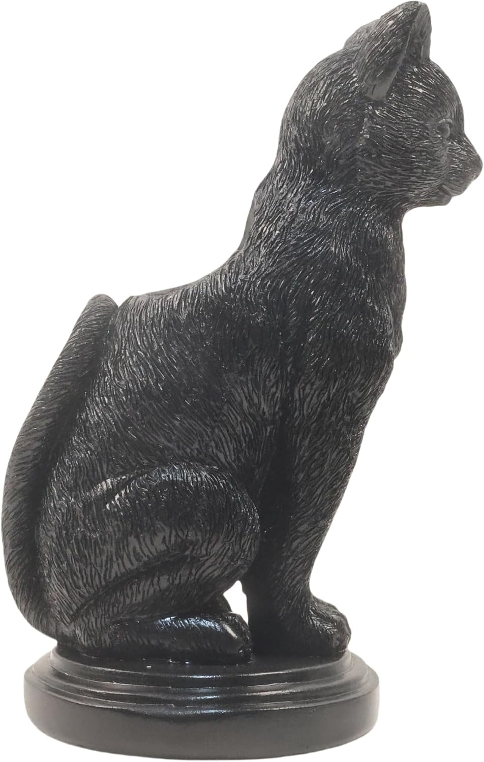 Gothic Black Cat Candle Holder - Resin Statue