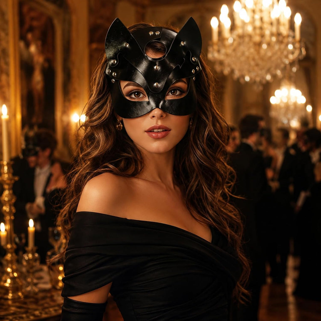 Black Cat Masquerade Mask