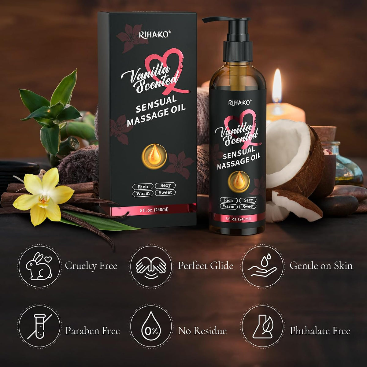Vanilla Sensual Massage Oil for Couples