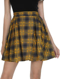 Plaid Pleated Mini Skater Skirt