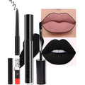 Black Matte Liquid Lipstick and Lip Stain Pencil Set