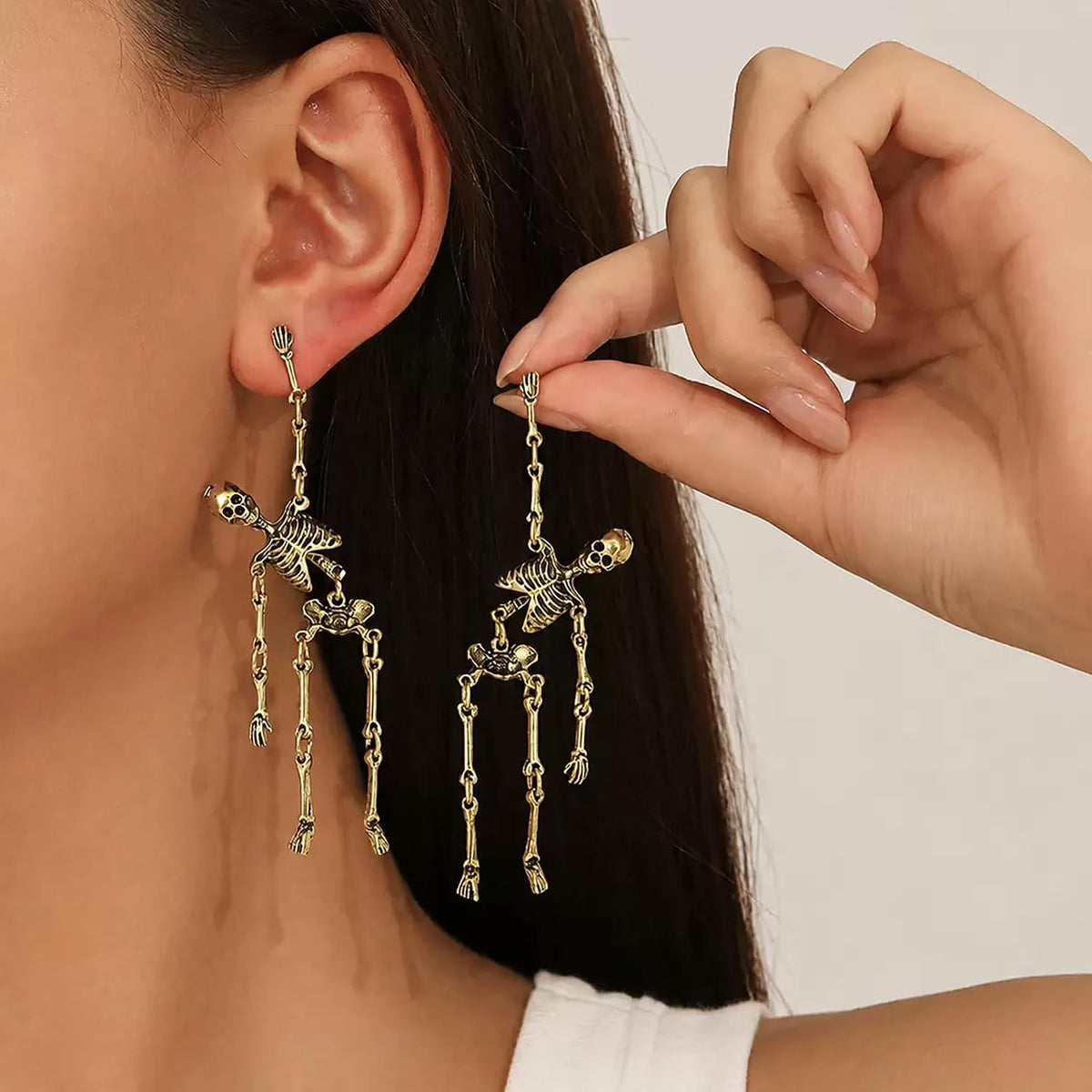 Gothic Punk Skull Earrings