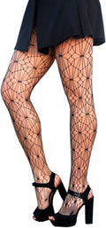 Spider Web Fishnet Stockings - Black Patterned Tights