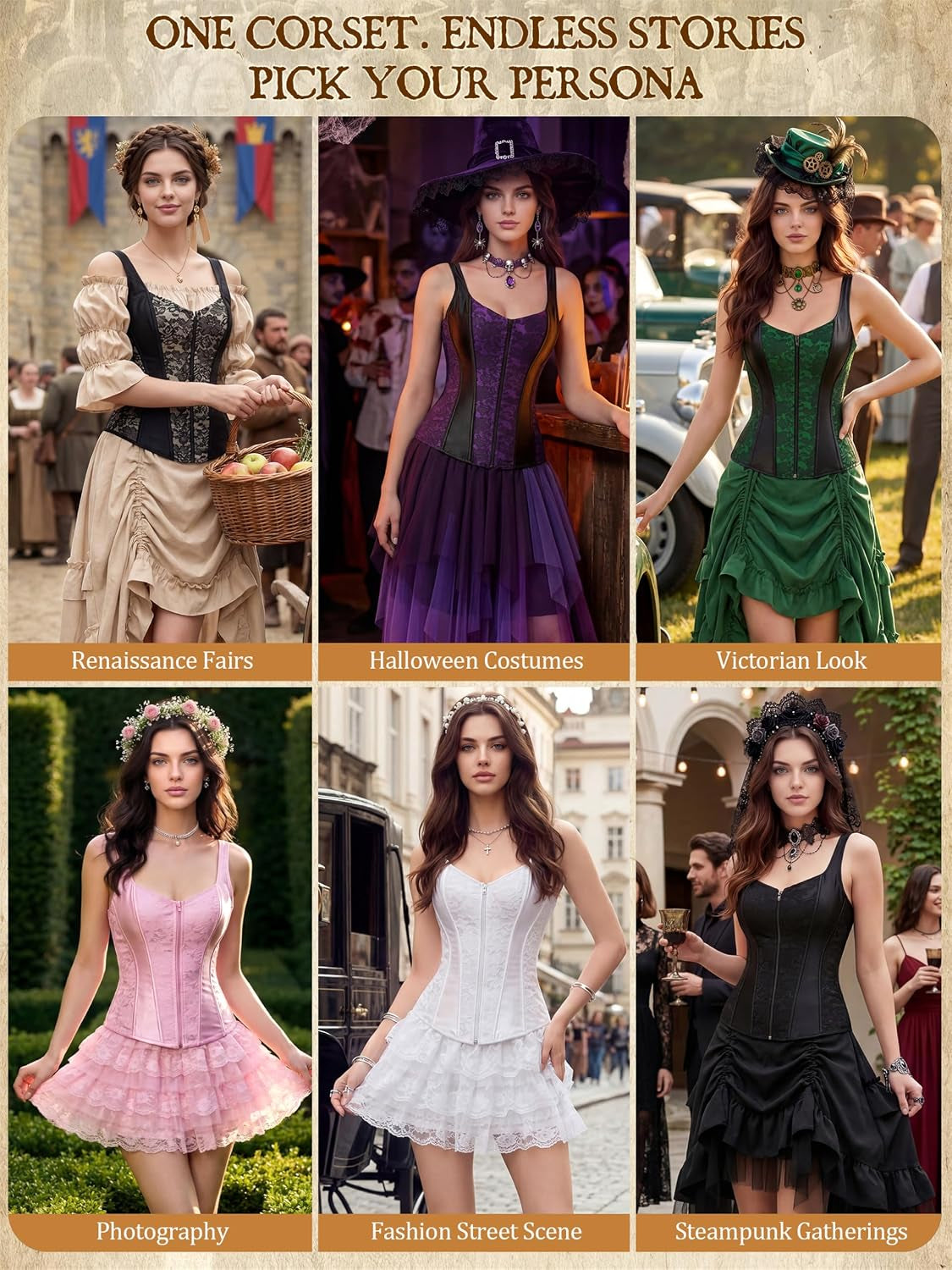 Pirate Corset Halloween Costume for Women