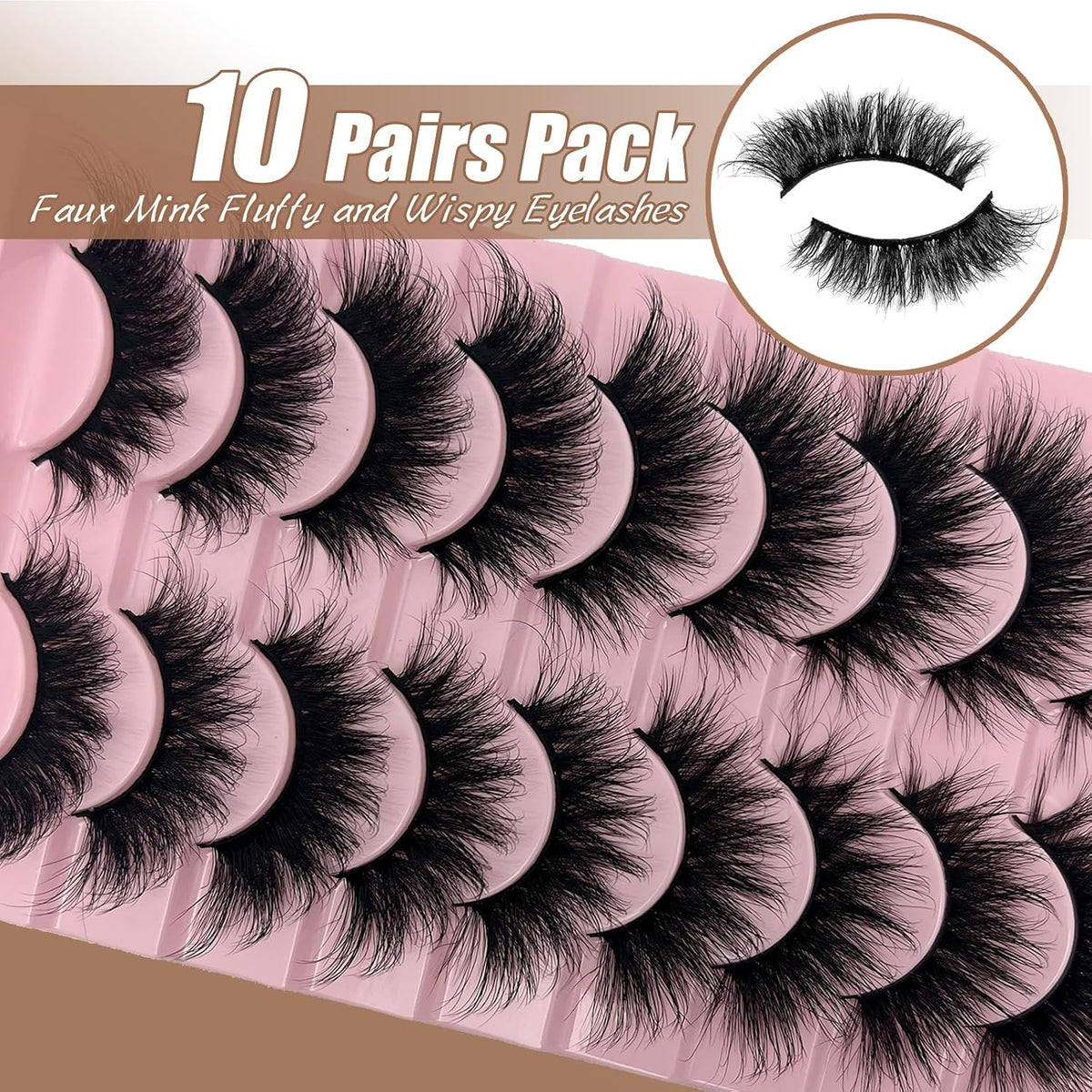 Wispy Cat-Eye Lashes - 10 Pairs