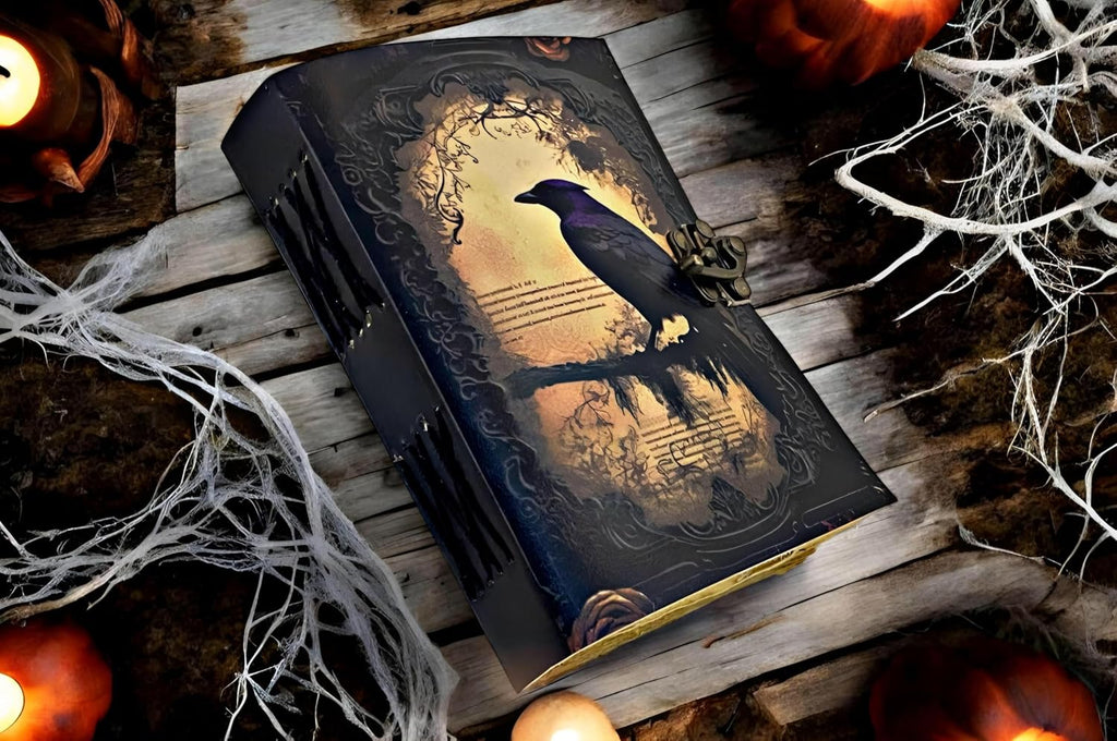 Raven Leather Book of Shadows Grimoire Journal