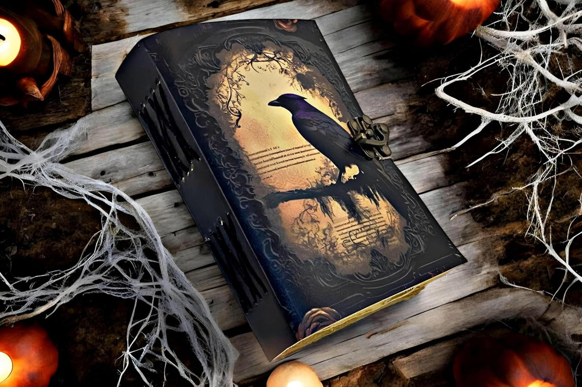Raven Leather Book of Shadows Grimoire Journal
