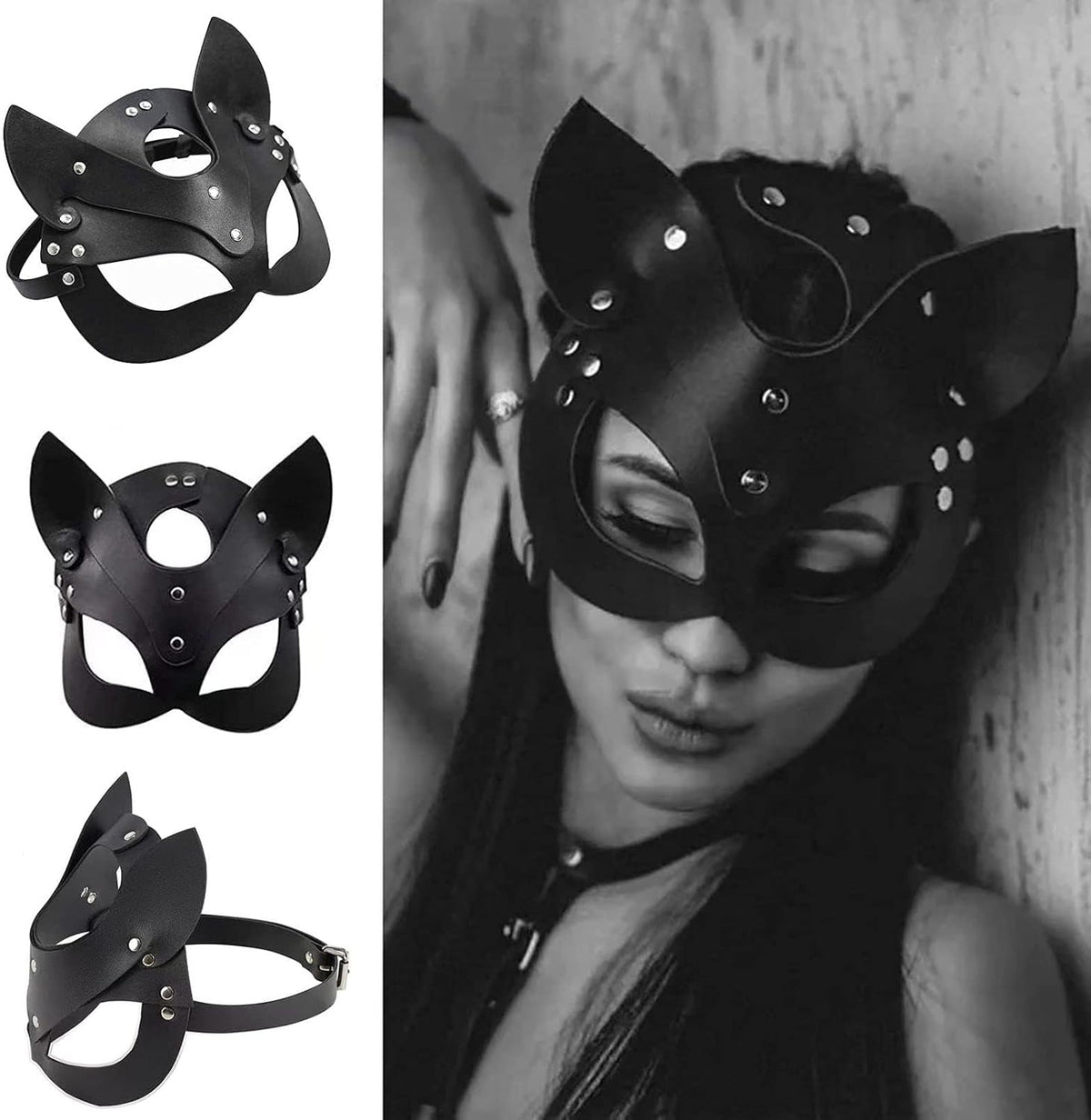 Black Cat Masquerade Mask