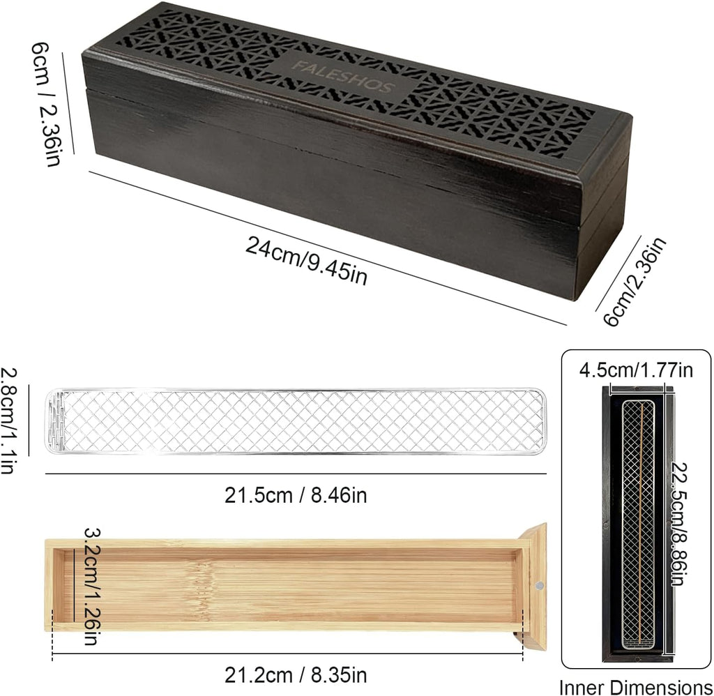 Coffin Incense Burner with Storage Drawer