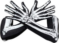 Long Skeleton Bone Gloves, Full Finger