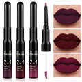 Dark Berry Liquid Lipstick & Liner - 3 Piece Set