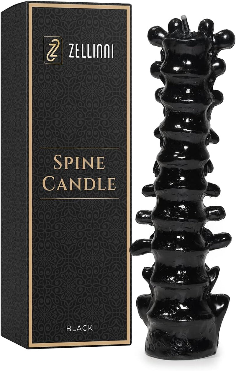 Black Spine Candle - Soy Wax, Cotton Wick