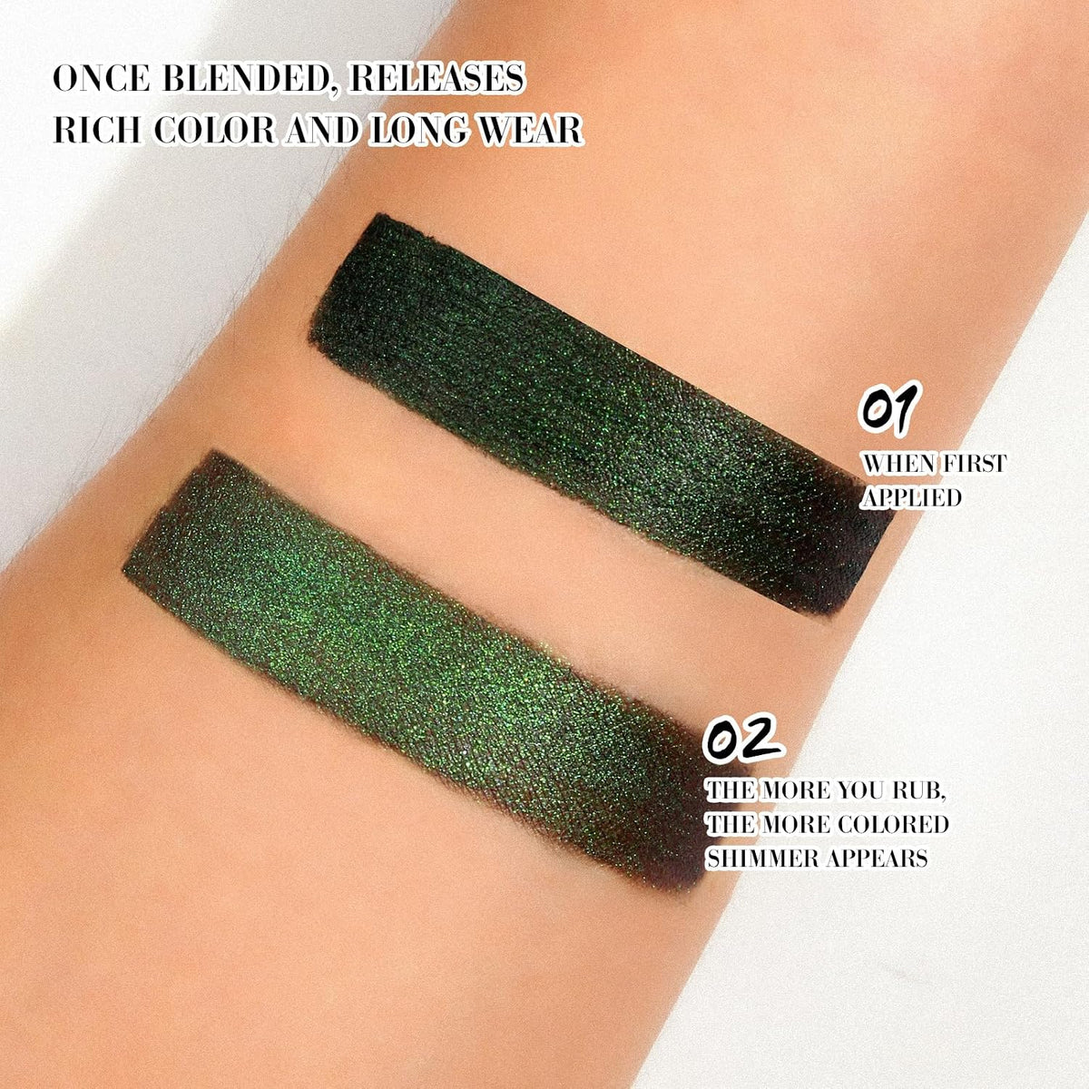 Wicked Green Shimmer Black Matte Lipstick