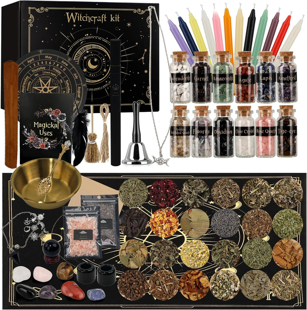 Witchcraft Supplies Kit, 132 Pieces