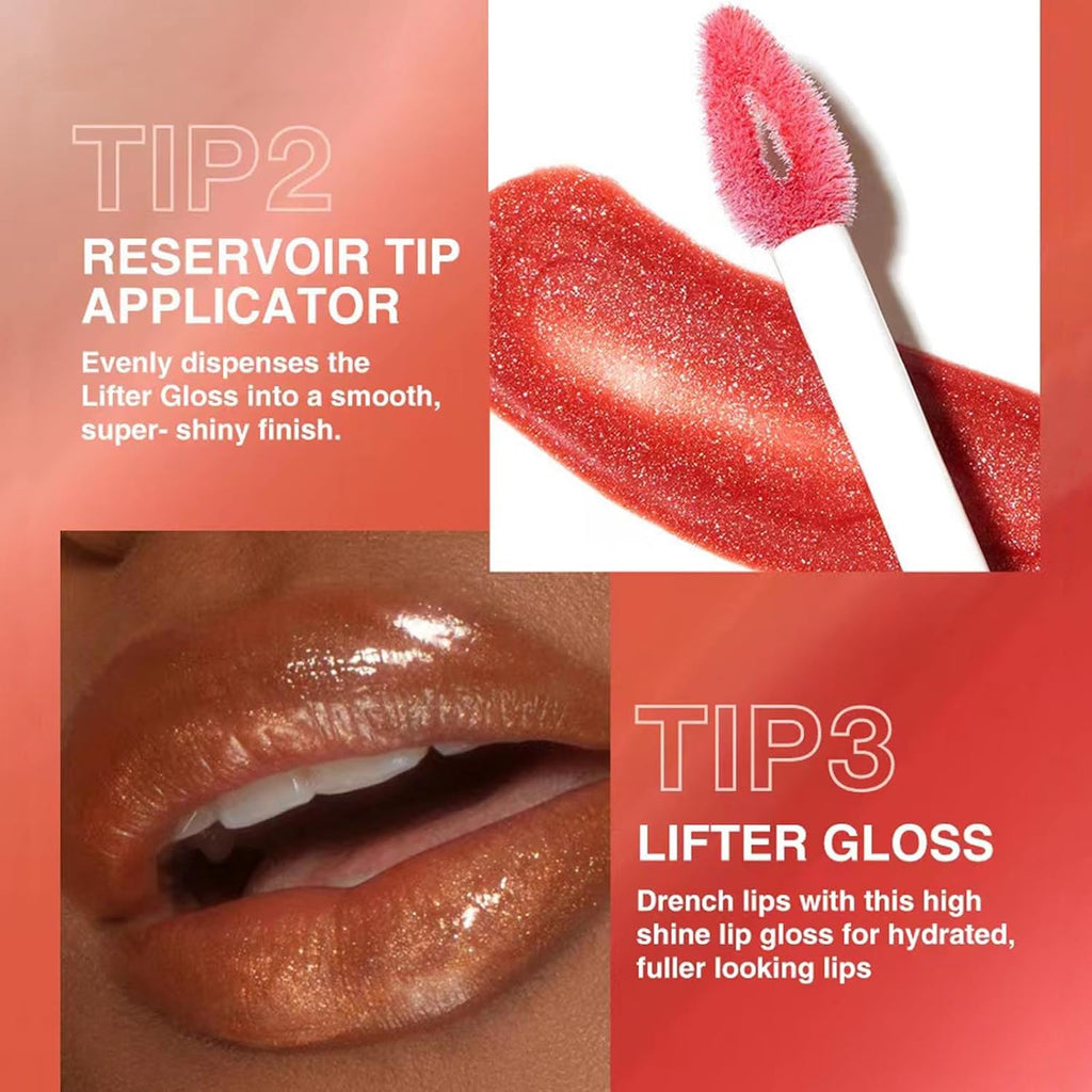 Cherry Red Glitter Lip Gloss and Plumper