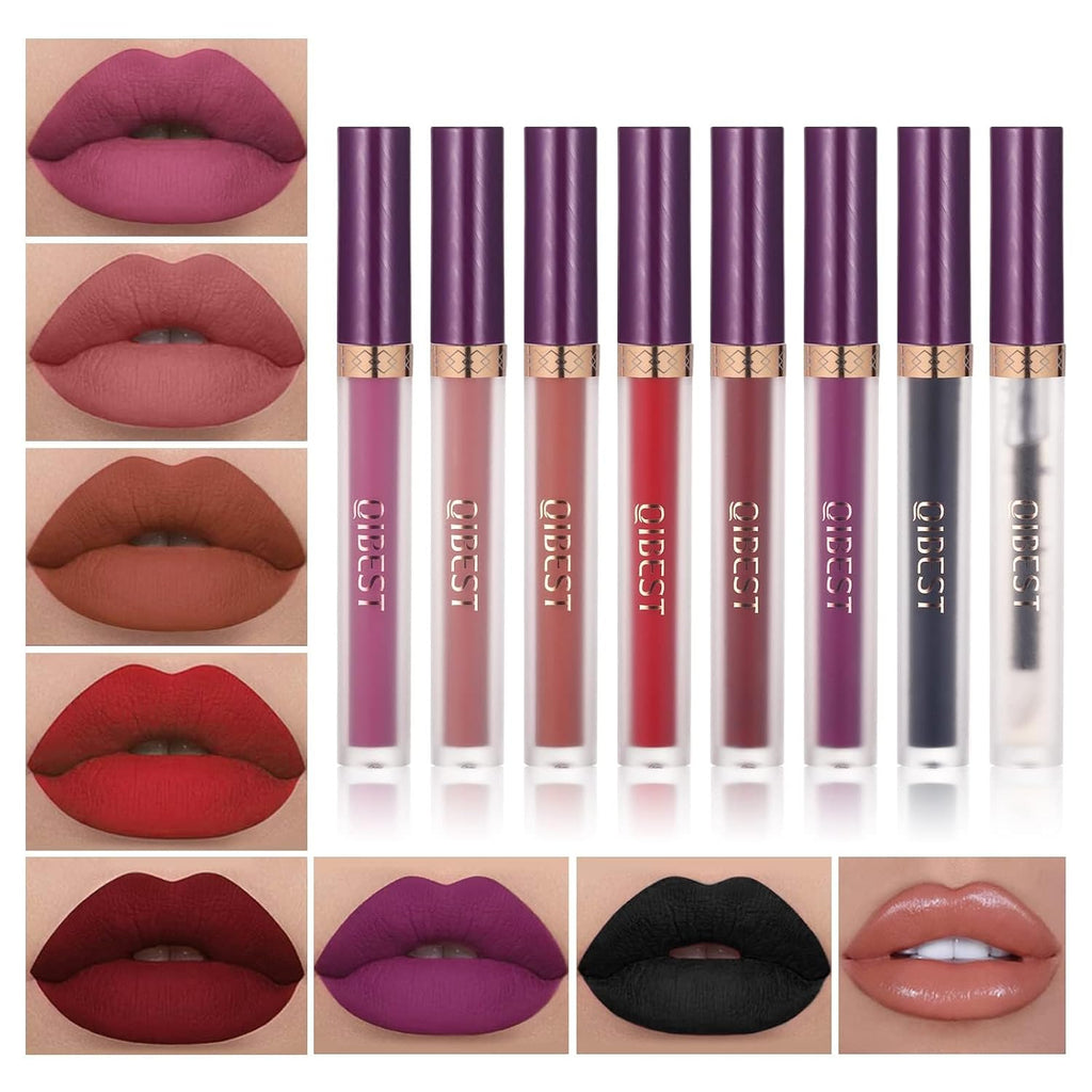 Goth Lip Kit - 7 Matte Lipsticks + Lip Plumper