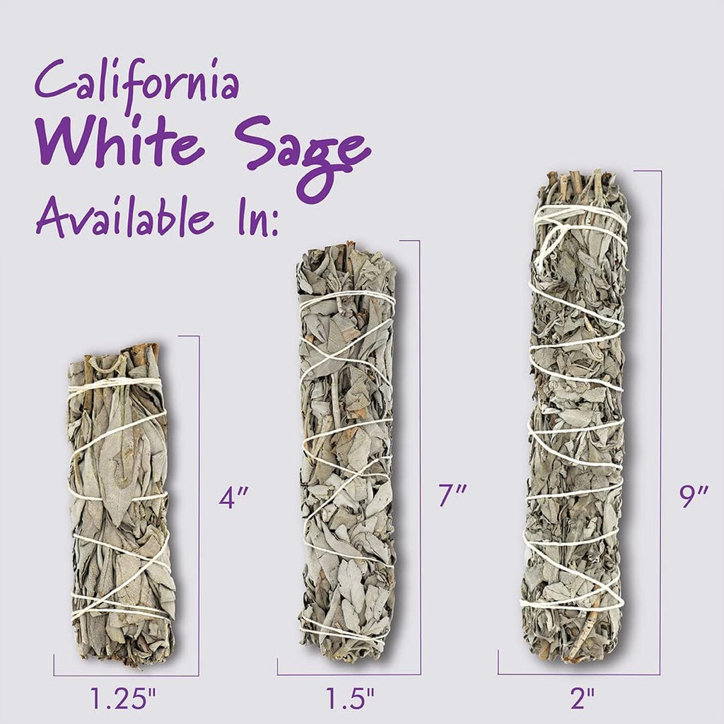 Hand-Tied White Sage Smudge Sticks, 3 Pack