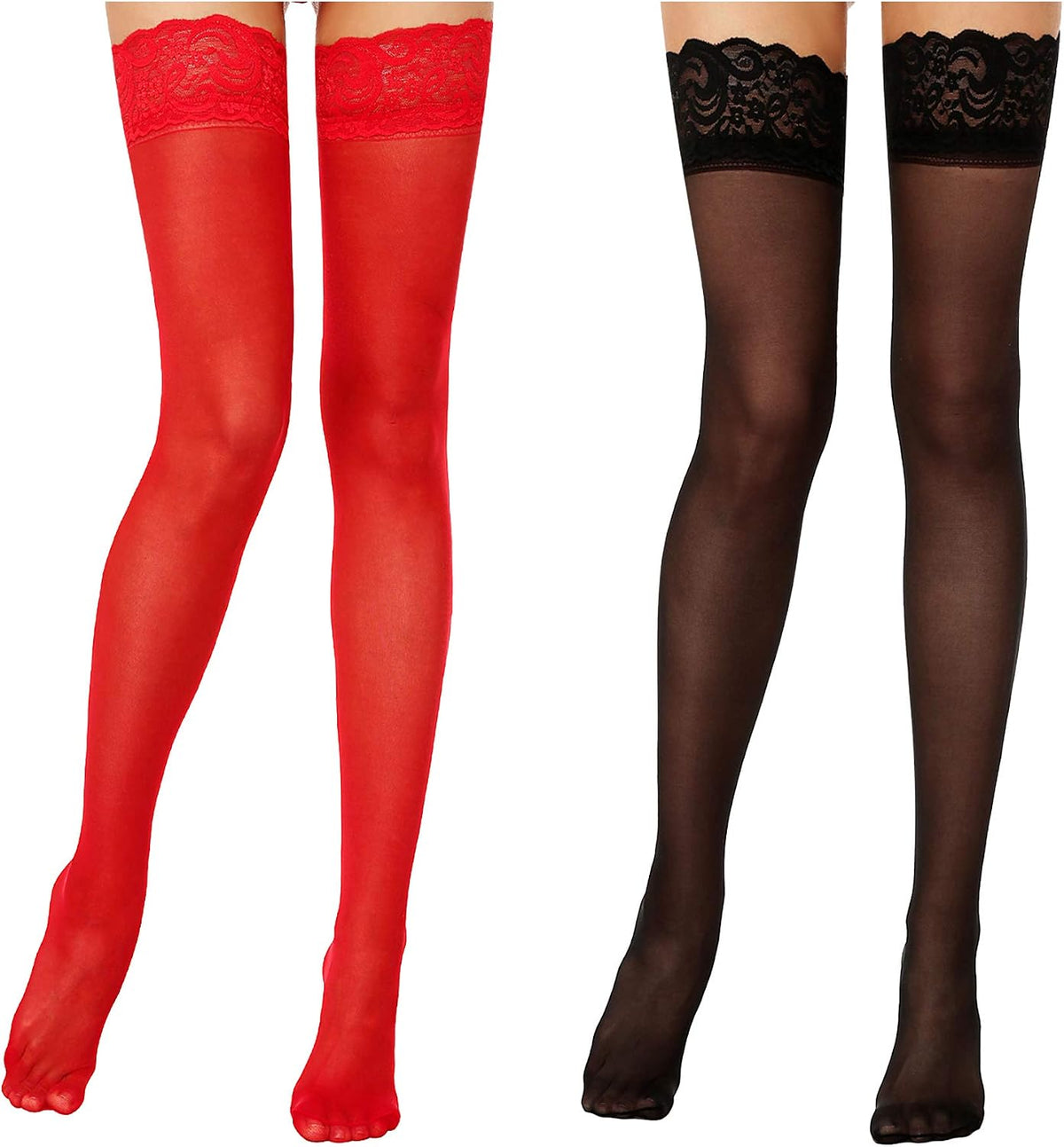 Lace-Top Thigh High Stockings